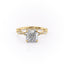 2.15 CT Cushion Cut Pave Moissanite Engagement Ring - crownmoissanite