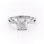 2.15 CT Cushion Cut Criss Cross Pave Moissanite Engagement Ring - crownmoissanite