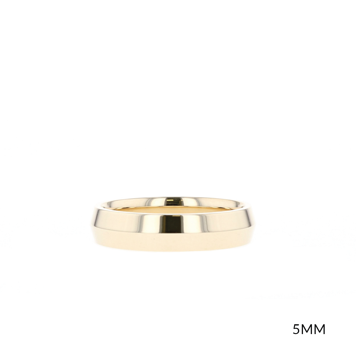 Polished Finish Yellow Gold Regular Men's Wedding Band - crownmoissanite
