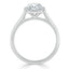 0.75 Carats Round Shape Halo Moissanite Diamond Engagement Ring - crownmoissanite