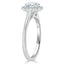 0.75 CT Round Cut Halo Moissanite Engagement Ring - crownmoissanite