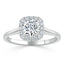 0.75 Carats Round Shape Halo Moissanite Diamond Engagement Ring - crownmoissanite