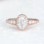 1.0 CT Oval Moissanite Vintage Style Engagement Ring