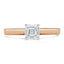1.0 CT Asscher Cut Solitaire Moissanite Engagement Ring - crownmoissanite