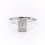 1.91 CT Emerald Cut Solitaire Hidden Halo Setting Moissanite Engagement Ring - crownmoissanite