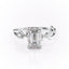 2.10 CT Emerald Cut Solitaire Twig Style Moissanite Engagement Ring - crownmoissanite