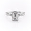 1.91 CT Emerald Solitaire Pave Setting Moissanite Engagement Ring - crownmoissanite