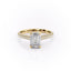 2.10 CT Emerald Shaped Moissanite Solitaire Engagement Ring - crownmoissanite