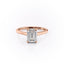 1.91 CT Emerald Cut Solitaire Hidden Halo Setting Moissanite Engagement Ring - crownmoissanite
