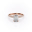 2.10 CT Emerald Solitaire Triple Pave Moissanite Engagement Ring - crownmoissanite