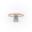 2.10 CT Emerald Cut Hidden Halo Pave Setting Moissanite Engagement Ring - crownmoissanite