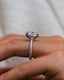 6.20 CT Oval Solitaire Hidden Halo & Pave Moissanite Engagement Ring - crownmoissanite