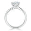 0.75 CT Round Cut Solitaire Bypass Pave Moissanite Engagement Ring - crownmoissanite