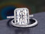 3.0 CT Radiant Cut Halo Style Moissanite Bridal Ring Set - crownmoissanite