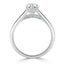 0.75 CT Round Cut Solitaire Moissanite Engagement Ring - crownmoissanite