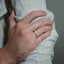 Round Stones Feather Style Men's Wedding Band - crownmoissanite