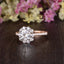 1.35 CT Round Cut Halo Moissanite Engagement Ring - crownmoissanite