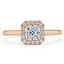 0.75 CT Asscher Shaped Moissanite Halo Engagement Ring - crownmoissanite