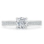 0.75 CT Round Cut Solitaire Moissanite Engagement Ring With Channel Setting - crownmoissanite