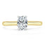 0.75 CT Oval Cut Solitaire Moissanite Engagement Ring - crownmoissanite