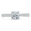 1.0 CT Cushion Cut Solitaire Channel Pave Moissanite Engagement Ring - crownmoissanite