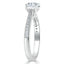 1.0 CT Asscher Cut Solitaire Moissanite Engagement Ring With Chanel Pave Setting - crownmoissanite