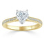 1.0 CT Heart Shaped Moissanite Solitaire Engagement Ring - crownmoissanite