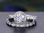 1.0 CT Round Shaped Moissanite Halo Bridal Ring Set - crownmoissanite