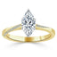 1.0 CT Marquise Shaped Moissanite Solitaire Engagement Ring - crownmoissanite