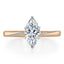 1.0 CT Marquise Shaped Moissanite Solitaire Engagement Ring - crownmoissanite
