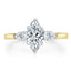 0.75 CT Marquise Shaped Moissanite Three Stones Engagement Ring - crownmoissanite