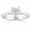 1.0 CT Heart Shaped Moissanite Solitaire Engagement Ring - crownmoissanite