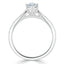 1.0 CT Marquise Cut Solitaire Channel Pave Moissanite Engagement Ring - crownmoissanite