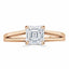 1.0 CT Asscher Shaped Moissanite Solitaire Split Shank Engagement Ring - crownmoissanite