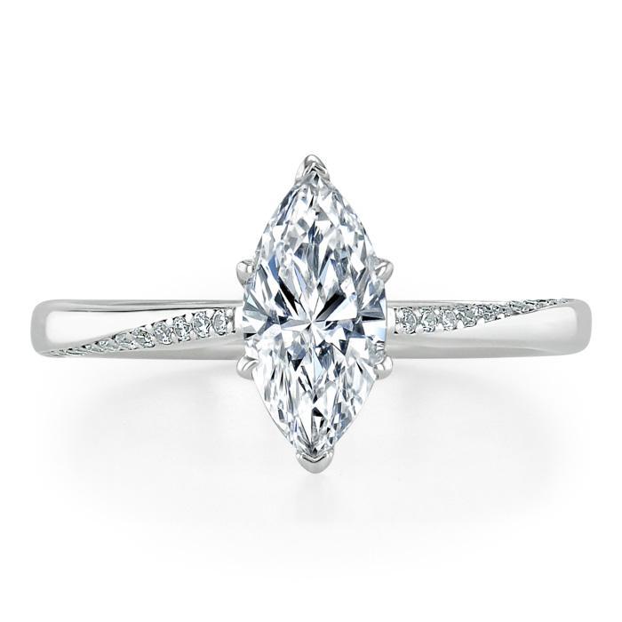 1.0 CT Marquise Shaped Moissanite Solitaire Engagement Ring - crownmoissanite