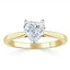 1.0 CT Heart Cut Solitaire Moissanite Engagement Ring - crownmoissanite