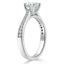 0.75 CT Round Cut Solitaire Moissanite Engagement Ring With Channel Setting - crownmoissanite