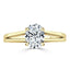 0.94 CT Oval Shaped Moissanite Solitaire Split Shank Engagement Ring - crownmoissanite