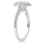 1.0 CT Marquise Shaped Moissanite Halo Engagement Ring - crownmoissanite