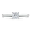 1.0 CT Asscher Cut Solitaire Moissanite Engagement Ring - crownmoissanite