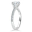 0.75 CT Round Cut Solitaire Moissanite Engagement Ring With Channel Setting - crownmoissanite