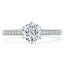 0.75 CT Round Cut Solitaire Moissanite Engagement Ring With Channel Setting - crownmoissanite