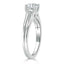 1.0 CT Asscher Cut Solitaire Split Shank Setting Moissanite Engagement Ring - crownmoissanite