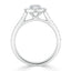 1.0 CT Marquise Cut Halo Moissanite Engagement Ring With Pave Setting - crownmoissanite