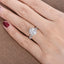 1.50 CT Oval Shaped Moissanite Halo Bridal Ring Set - crownmoissanite