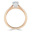 1.0 CT Marquise Cut Solitaire Channel Pave Moissanite Engagement Ring - crownmoissanite
