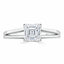 1.0 CT Asscher Cut Solitaire Split Shank Setting Moissanite Engagement Ring - crownmoissanite