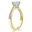 0.75 CT Round Cut Solitaire Moissanite Engagement Ring With Channel Setting - crownmoissanite