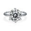 2.0 CT- 5.0 CT Round Shaped Moissanite Solitaire Engagement Ring - crownmoissanite