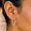 0.40 TCW Round Moissanite Diamond Hoop Earrings - crownmoissanite